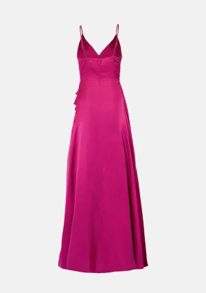 Ruffle Slit Maxi Dress