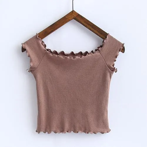 Ruffled Off-Shoulder