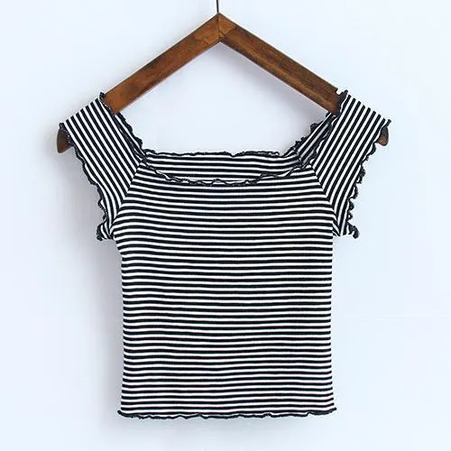 Ruffled Off-Shoulder