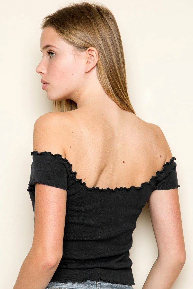Ruffled Off-Shoulder
