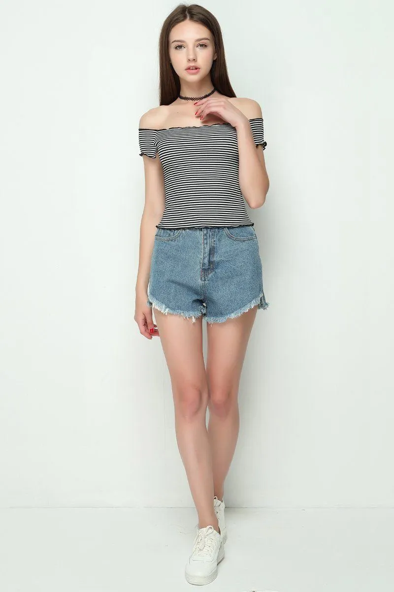 Ruffled Off-Shoulder