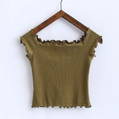 Ruffled Off-Shoulder
