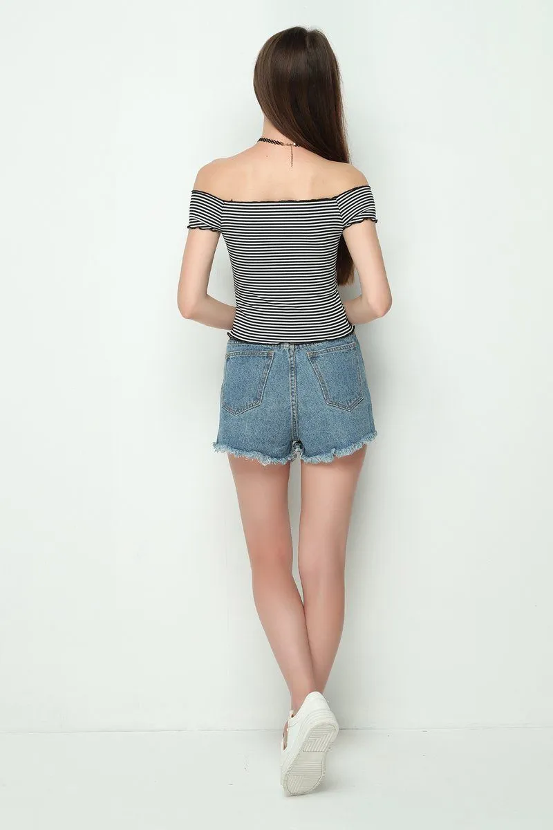 Ruffled Off-Shoulder