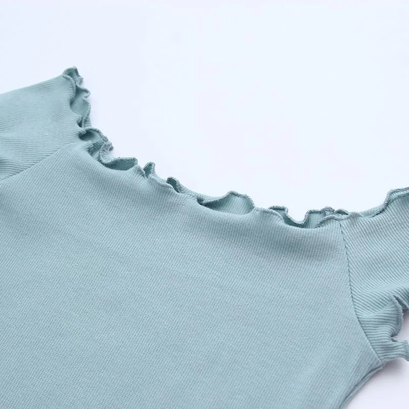 Ruffled Off-Shoulder