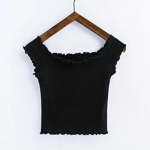 Ruffled Off-Shoulder