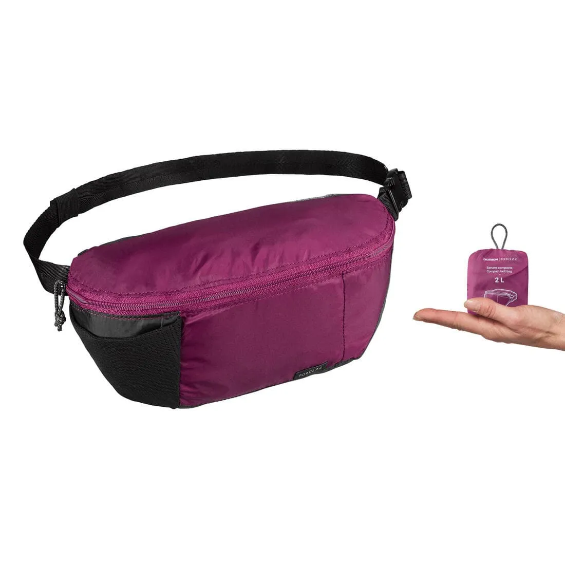 Sac banane compact de trek voyage TRAVEL 2L noir
