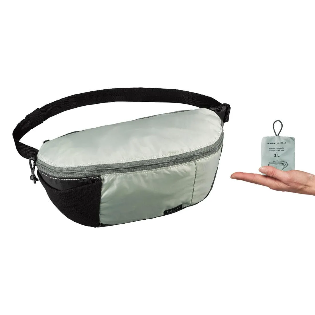 Sac banane compact de trek voyage TRAVEL 2L noir