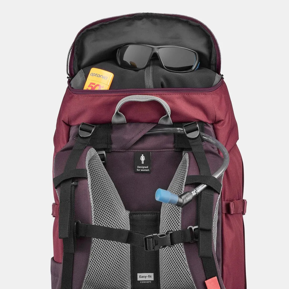Sac à dos de trekking femme 50 l - mt 100 easyfit