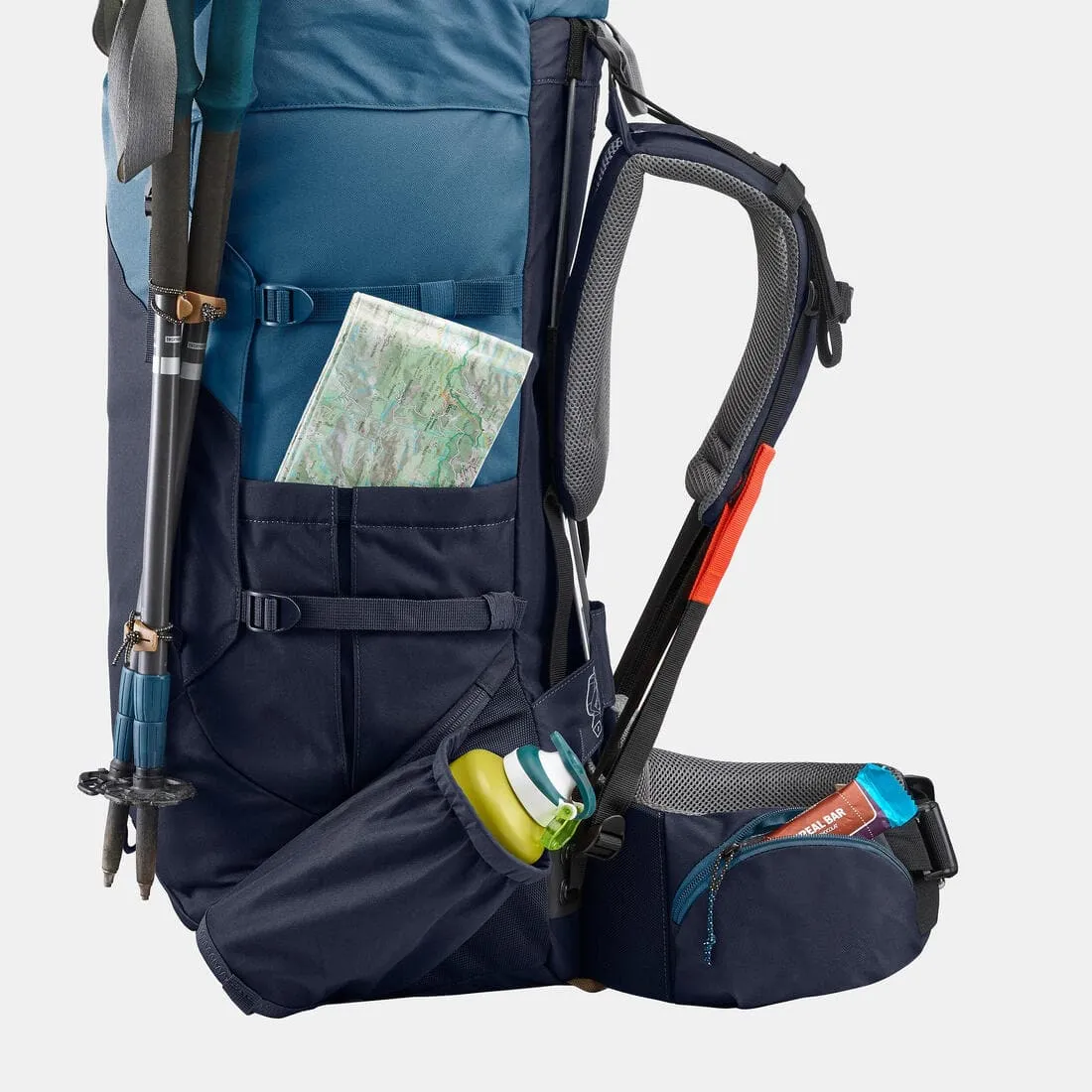 Sac à dos de trekking femme 60 l - mt100 easyfit