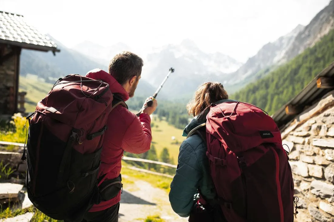 Sac à dos de trekking homme 70 l - mt100 easyfit
