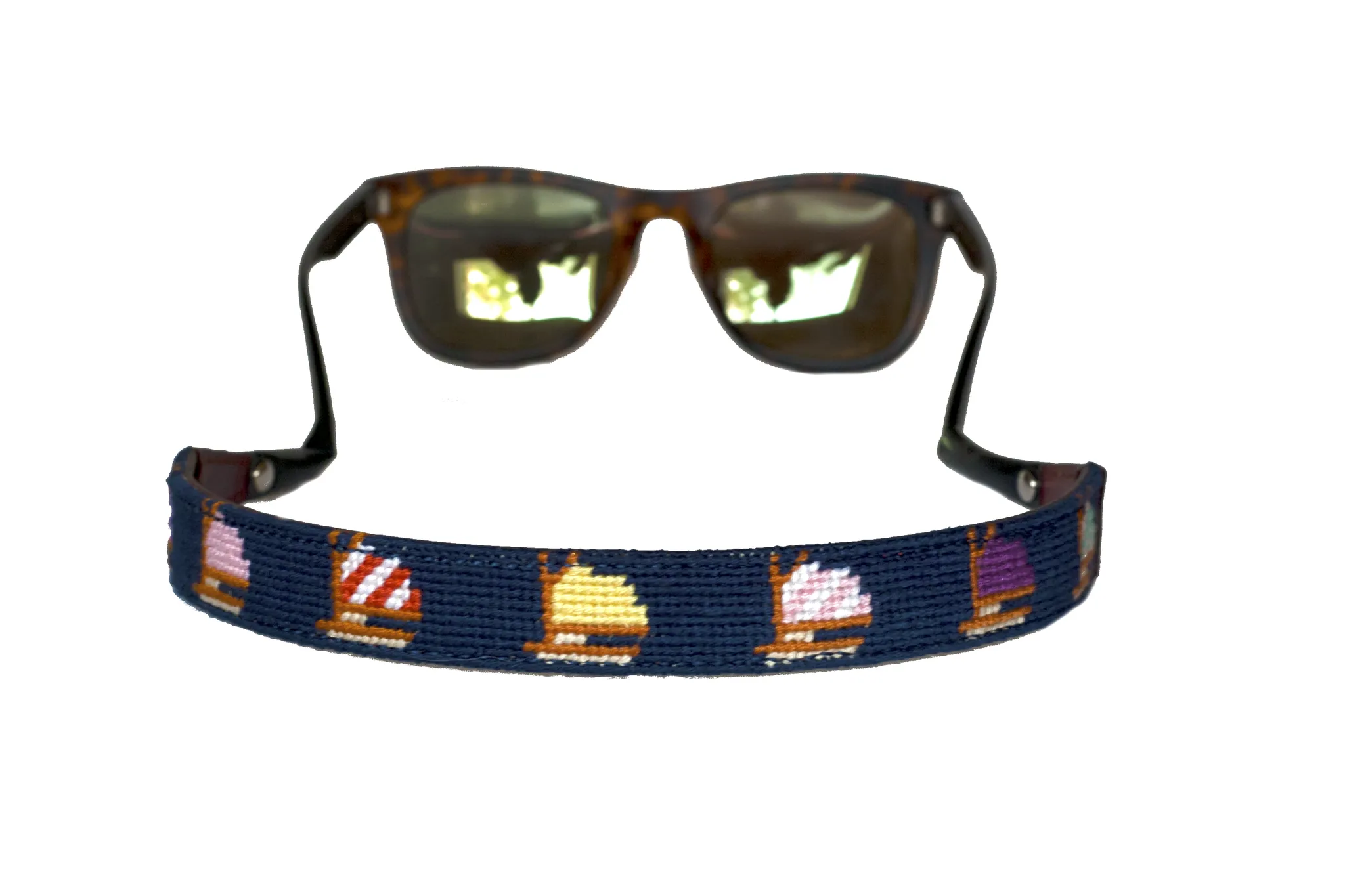 SAILBOAT BLUE NEEDLEPOINT SUNGLASS STRAPS™