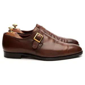 'Savile' Brown Leather Monk Strap UK 9.5 E