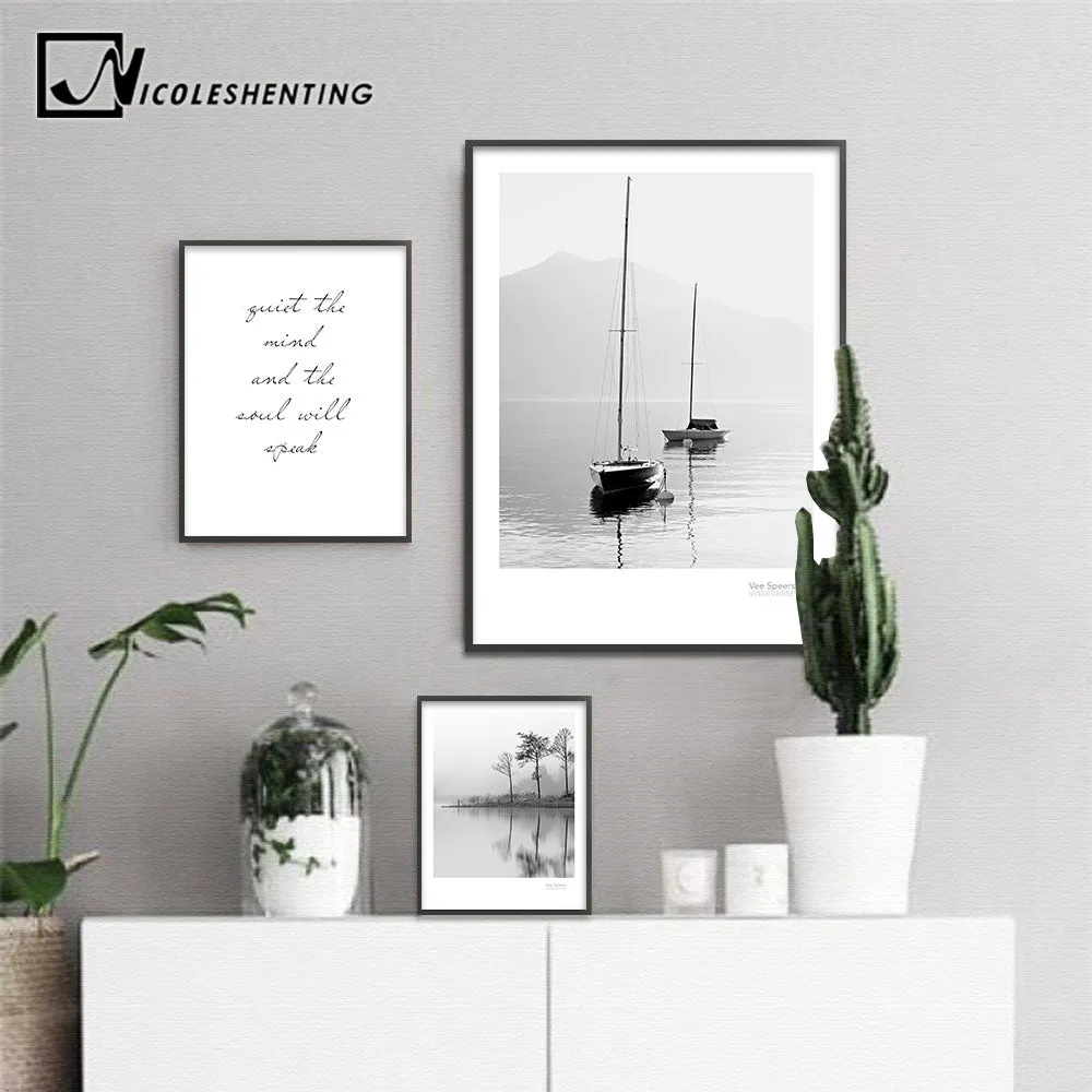 Scandinavian Landscape Canvas Poster Wall Art