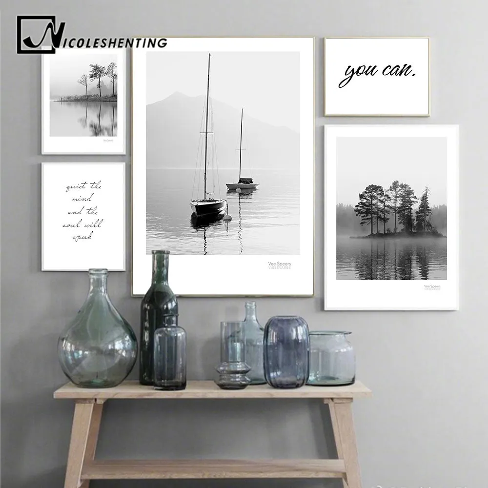 Scandinavian Landscape Canvas Poster Wall Art
