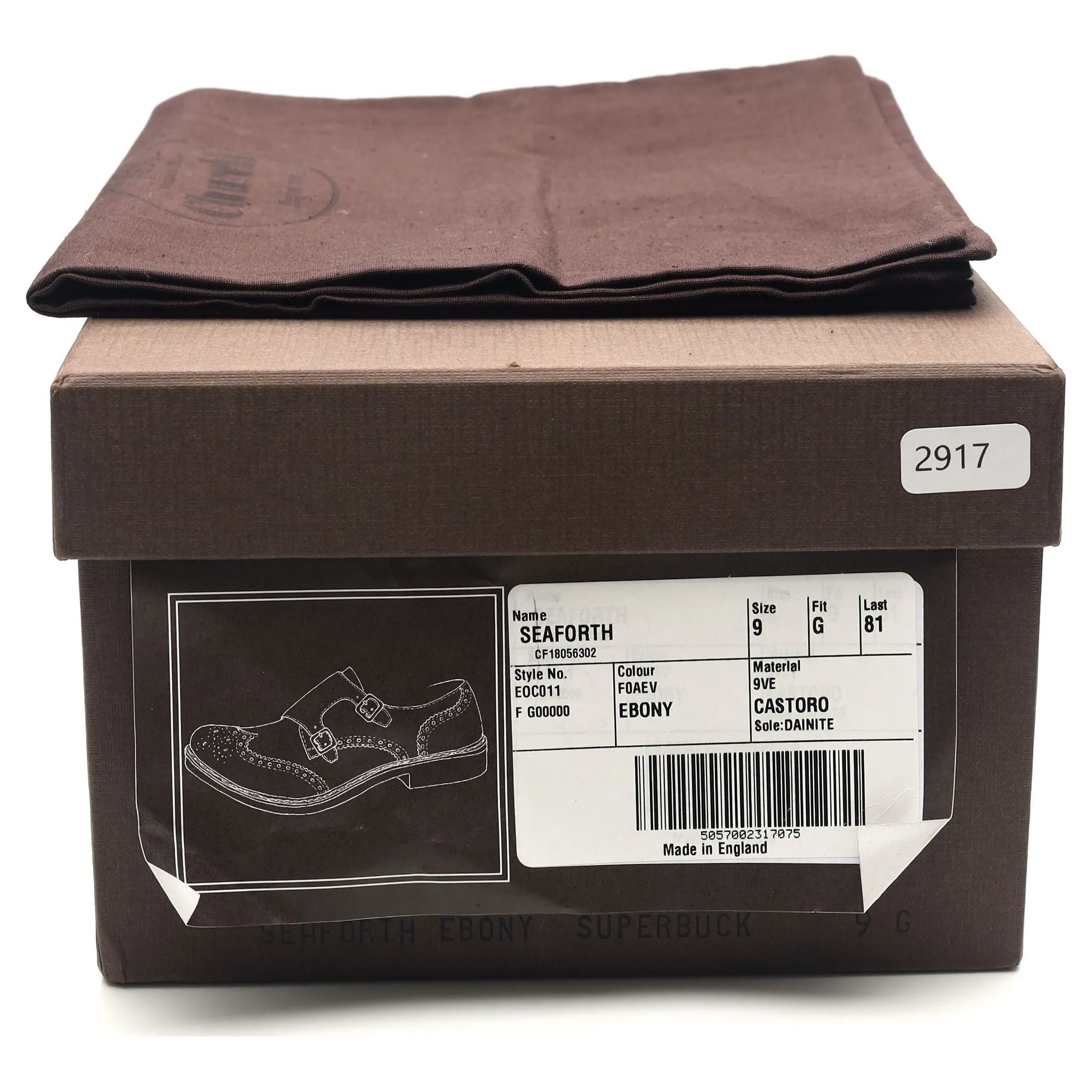 'Seaforth' Dark Brown Suede Double Monk Strap UK 9 G