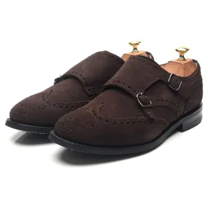 'Seaforth' Dark Brown Suede Double Monk Strap UK 9 G