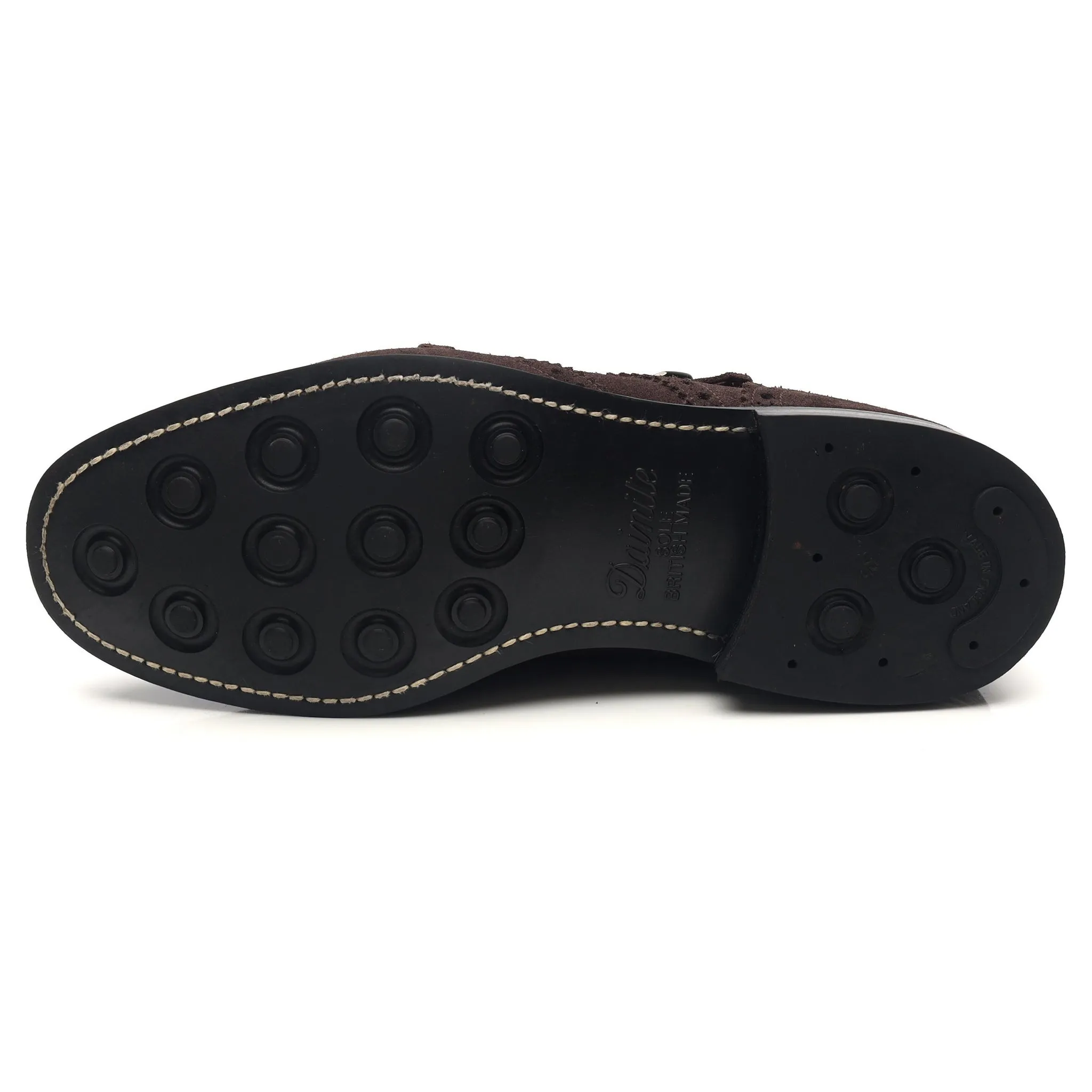 'Seaforth' Dark Brown Suede Double Monk Strap UK 9 G