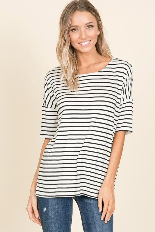 Short Sleeve Striped Top