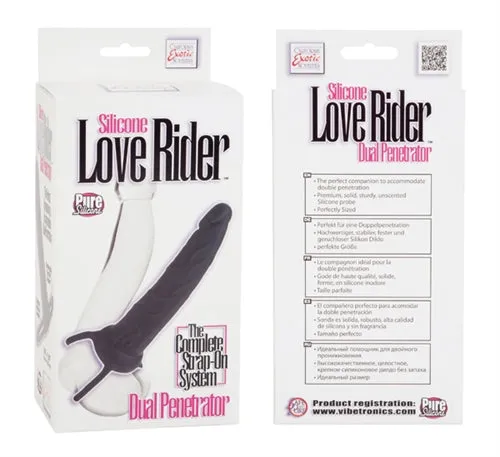 Silicone Love Rider Dual Penetrator - Black