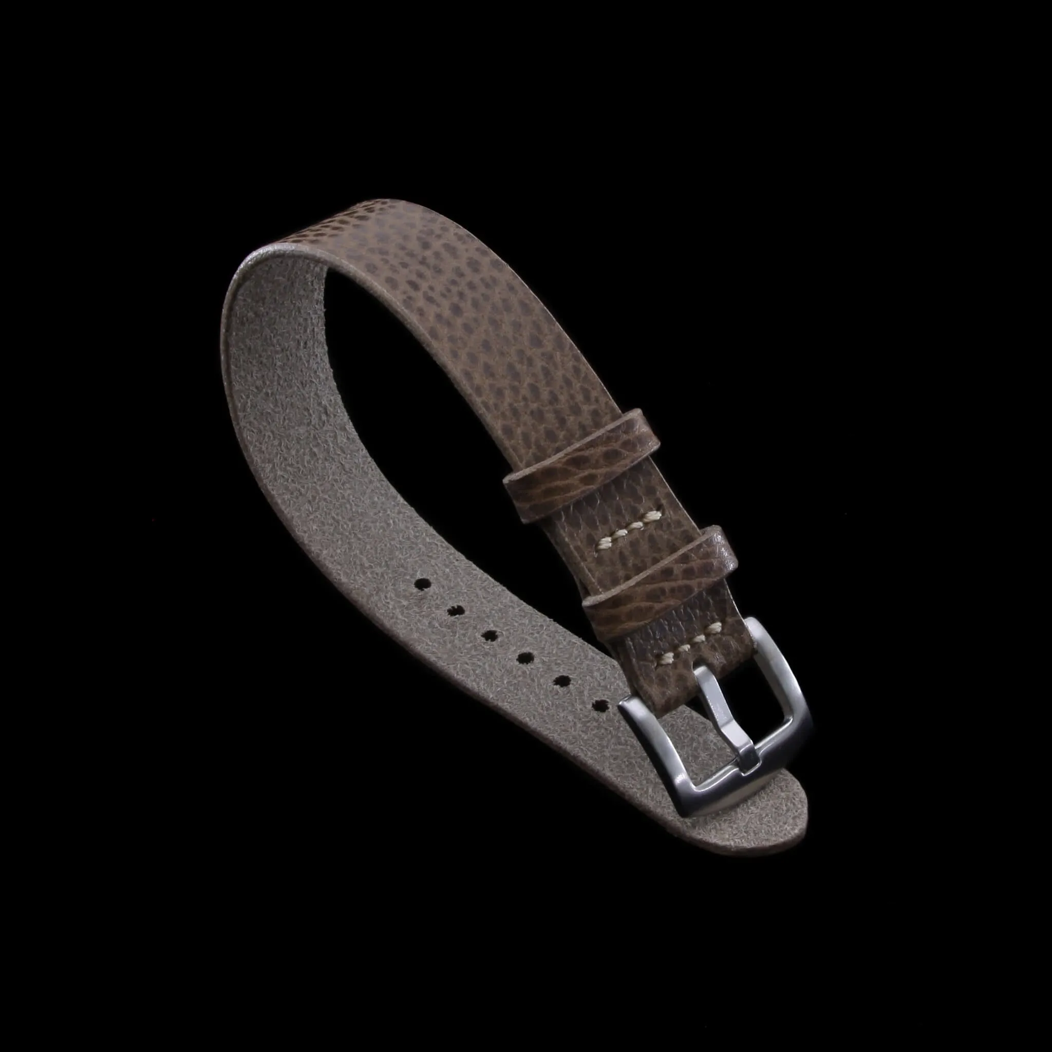 Single Pass Leather Watch Strap, 2-Keeper Buttero Taupe