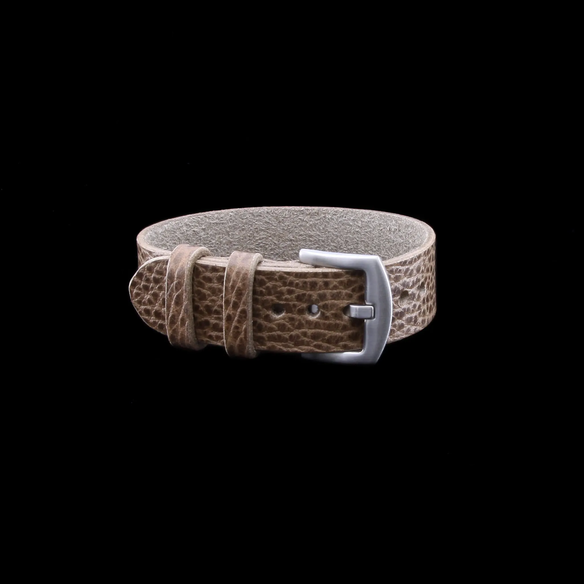 Single Pass Leather Watch Strap, 2-Keeper Buttero Taupe