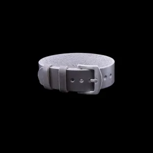 Single Pass Leather Watch Strap, 2-Keeper Koala Antracite