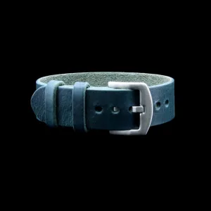 Single Pass Leather Watch Strap, 2-Keeper Military 106
