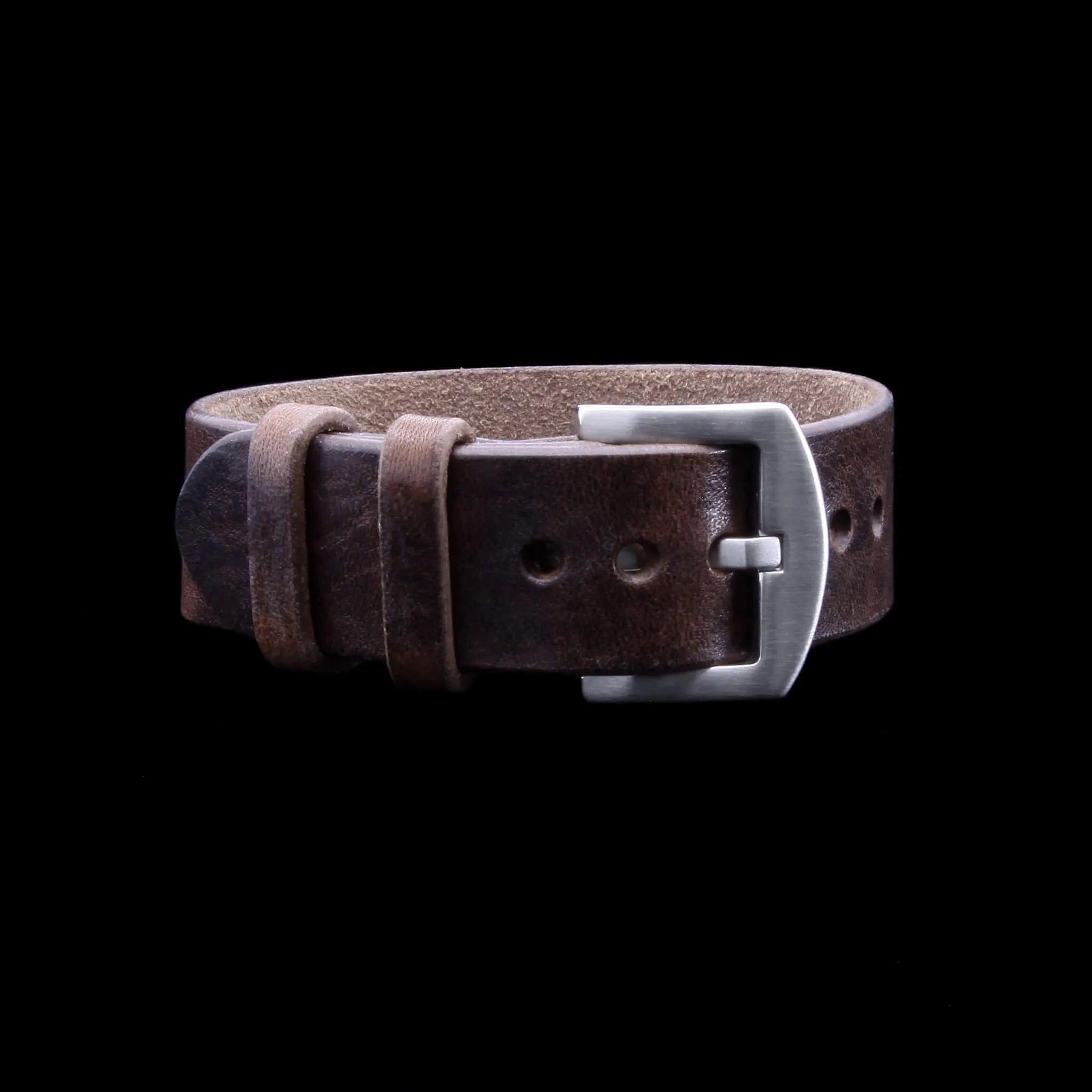 Single Pass Leather Watch Strap, 2-Keeper Vintage 405