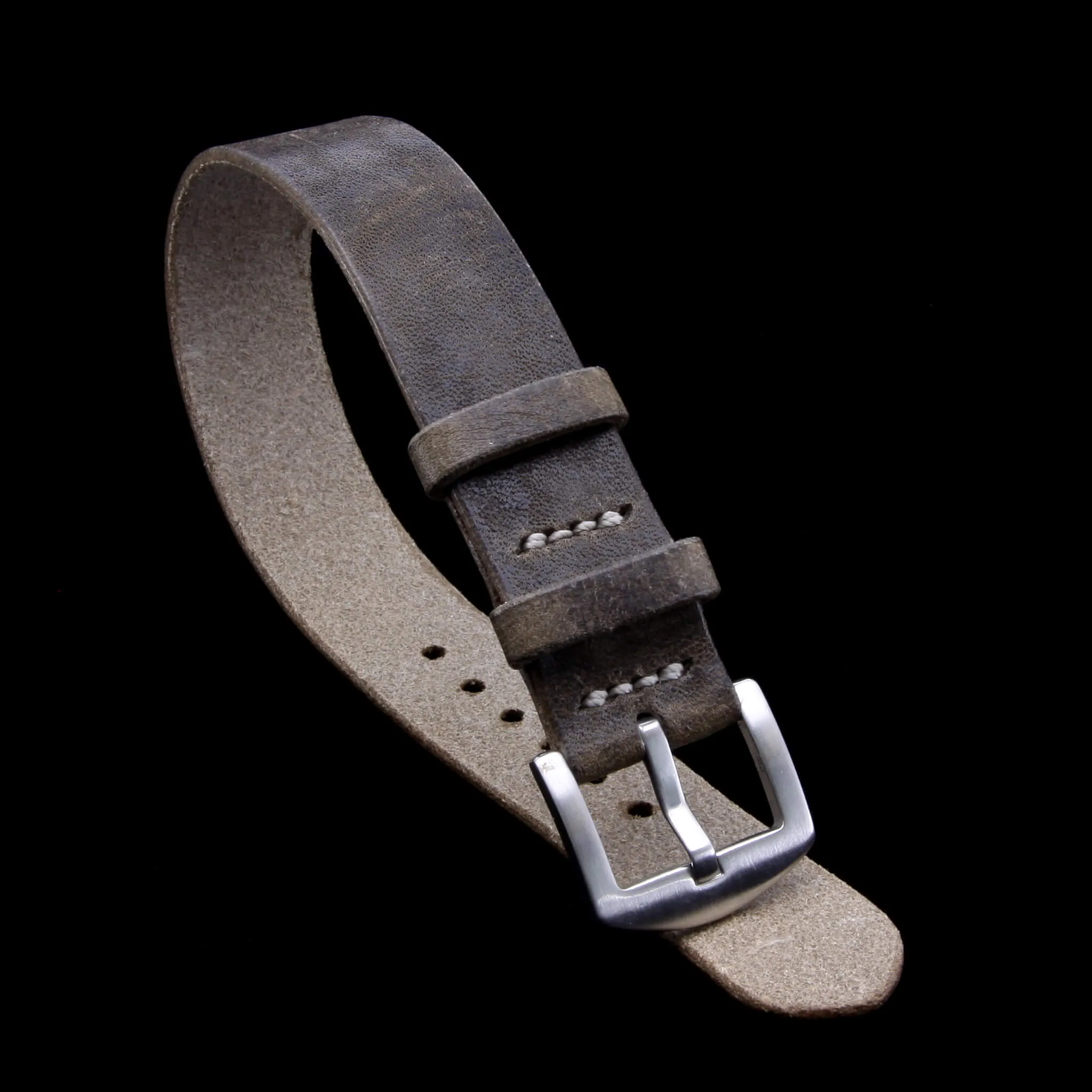 Single Pass Leather Watch Strap, 2-Keeper Vintage 408