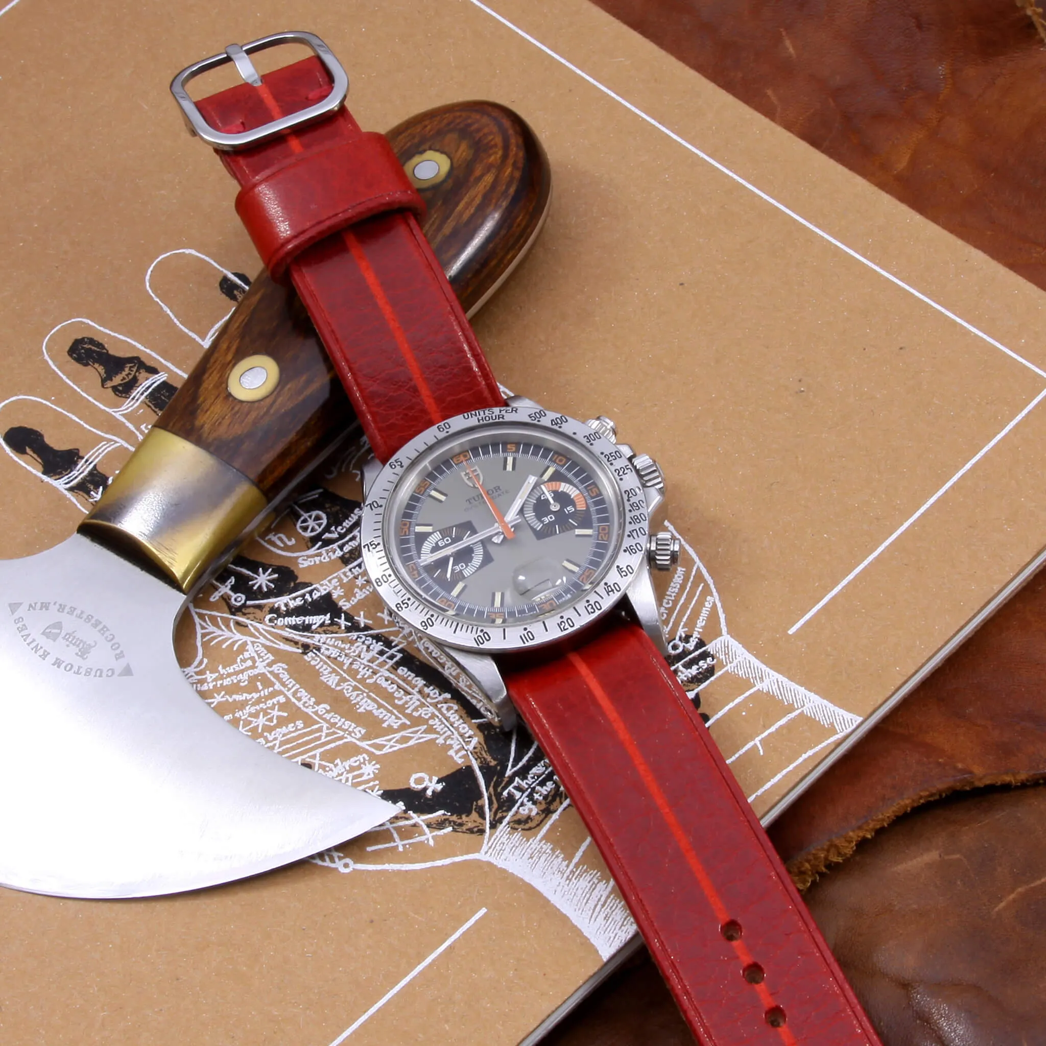 Single Pass Leather Watch Strap, Garrison | Douglas 115
