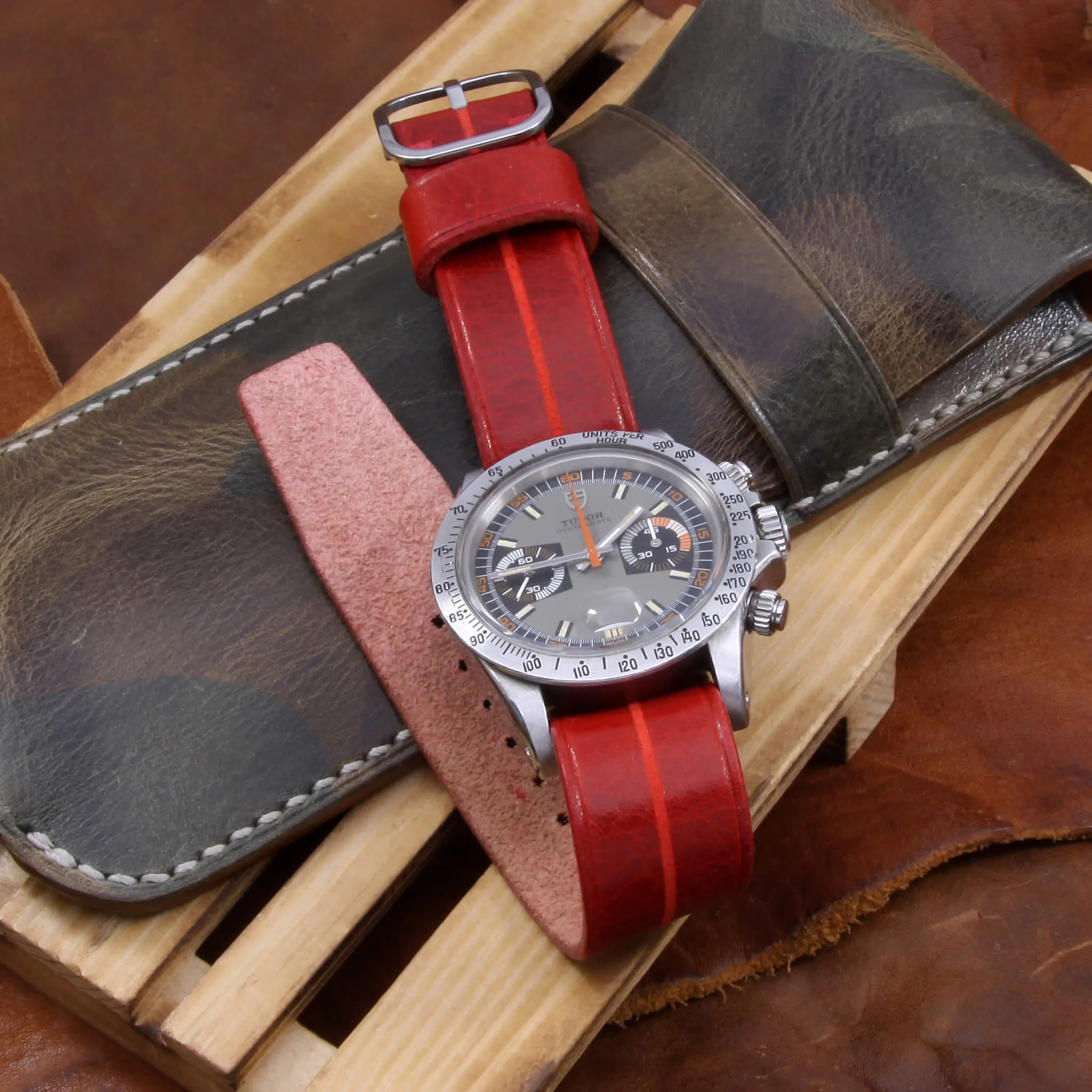 Single Pass Leather Watch Strap, Garrison | Douglas 115