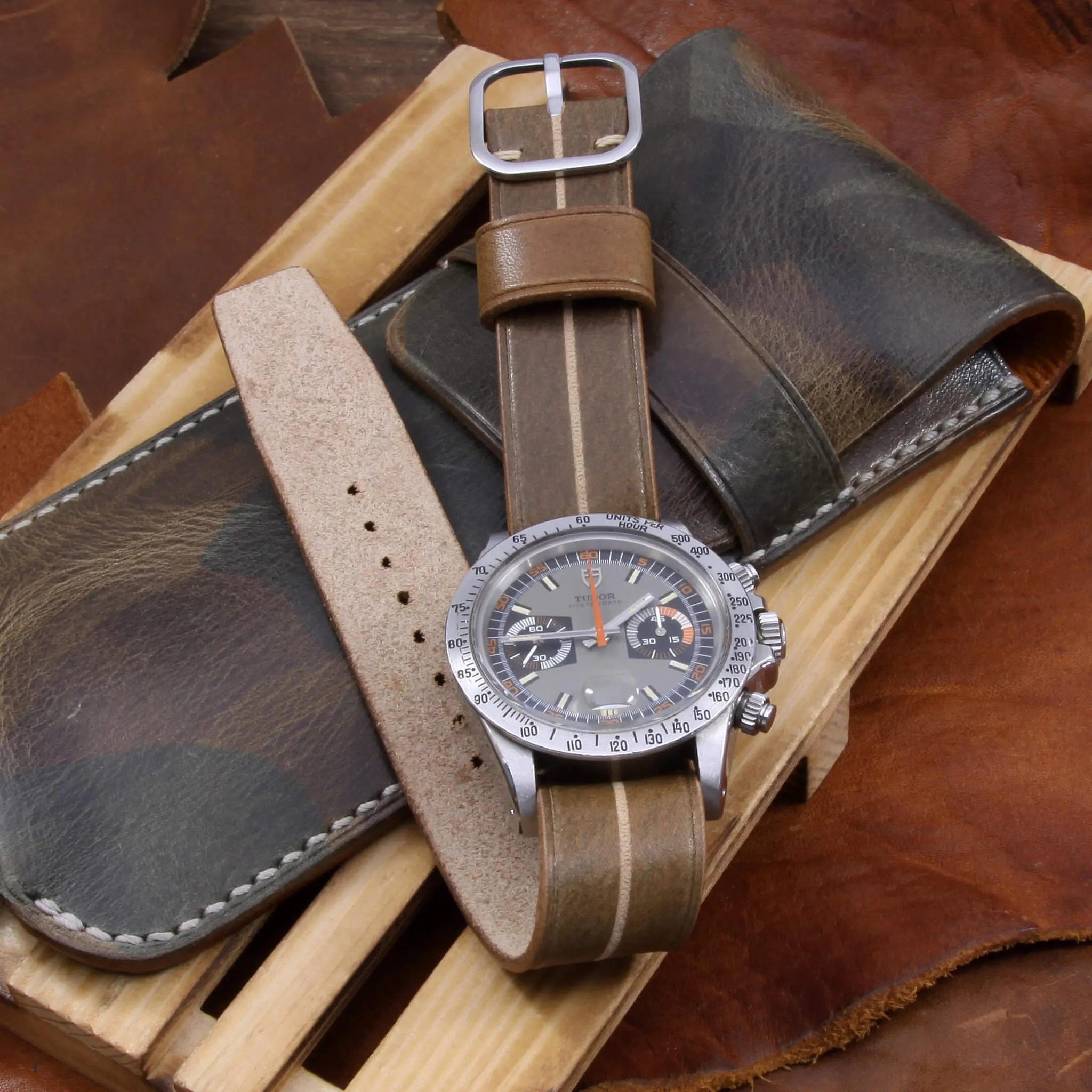 Single Pass Leather Watch Strap, Garrison |  Sequoia 104