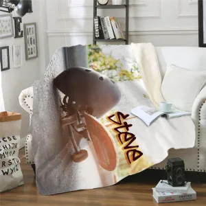 Skateboarding Personalized Blankets