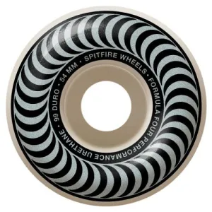 Spitfire Formula Four Classic Skateboard Wheels (silver) 99DU 54mm