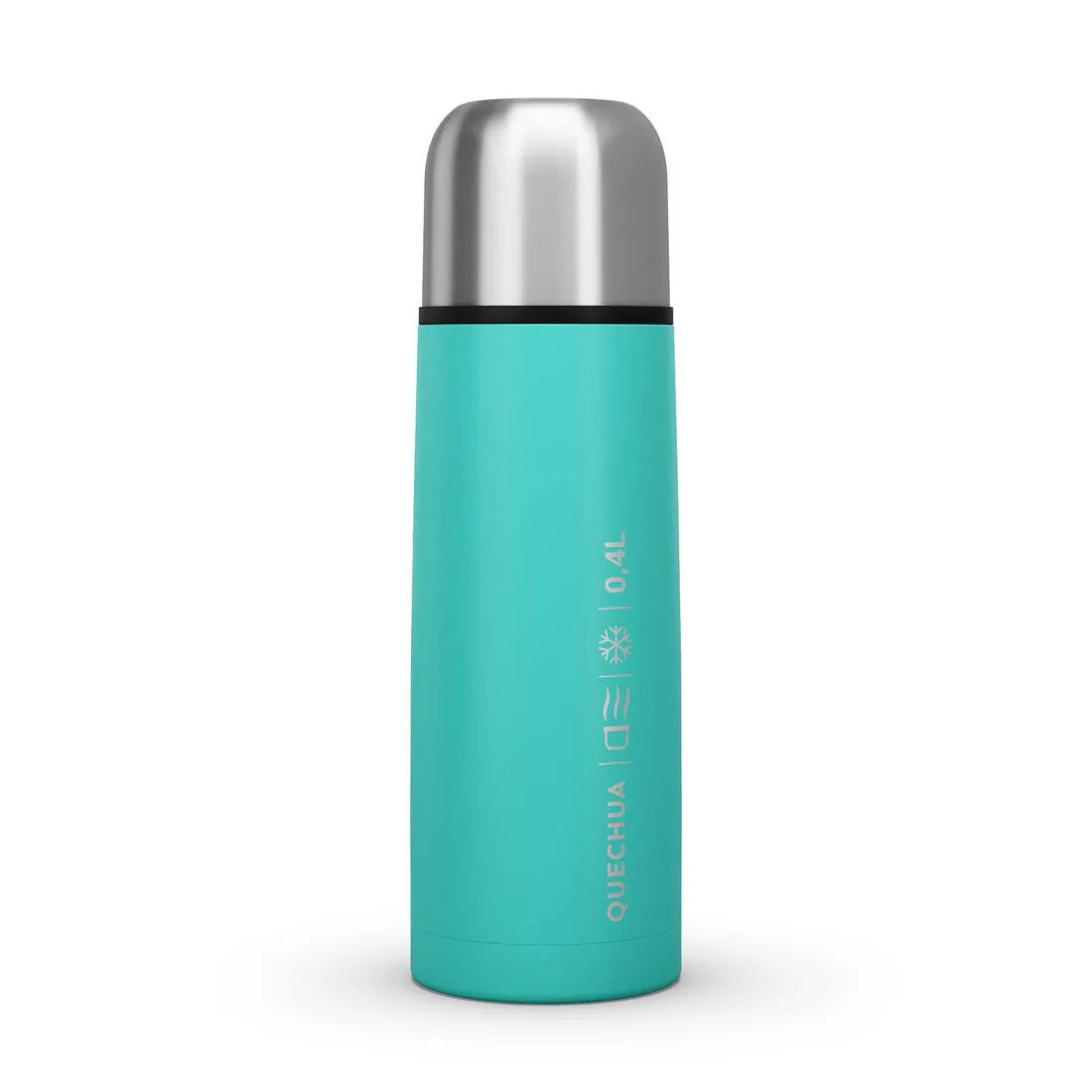 Stainless steel 0.7 L insulated bottle with cup for hiking - metal
