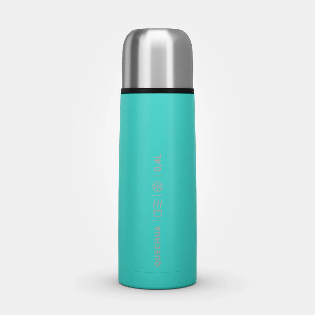 Stainless steel 0.7 L insulated bottle with cup for hiking - metal