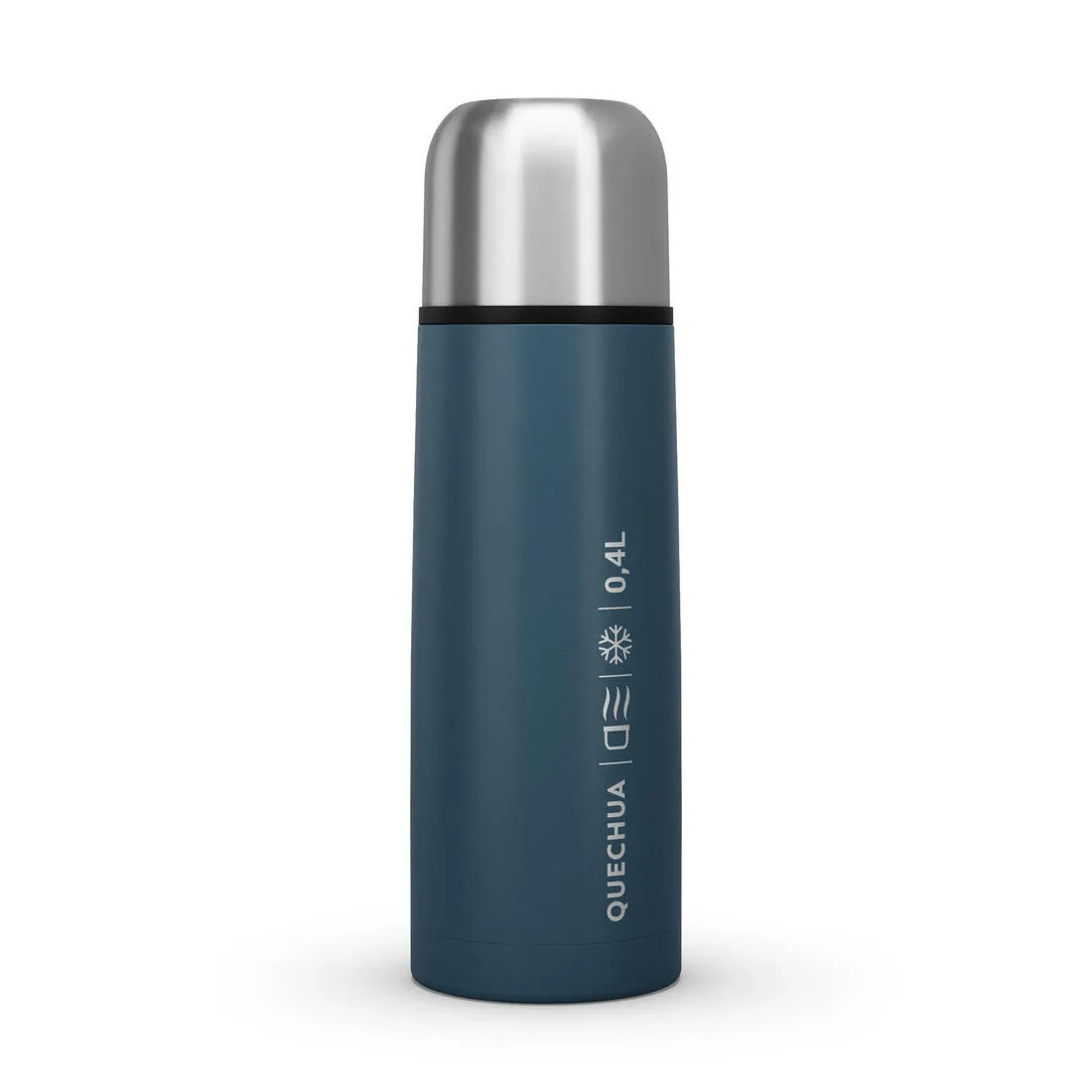 Stainless steel 0.7 L insulated bottle with cup for hiking - metal