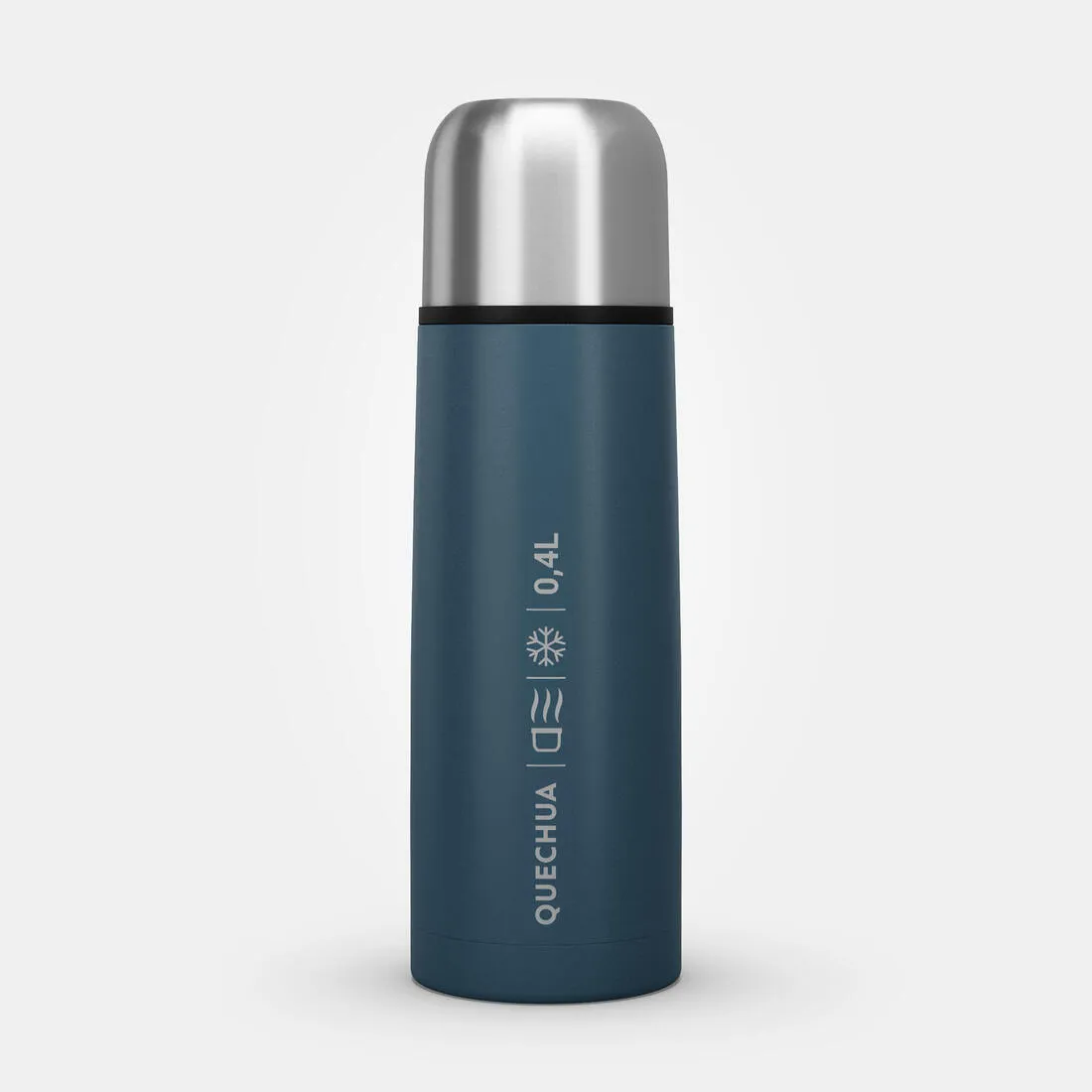 Stainless steel 0.7 L insulated bottle with cup for hiking - metal