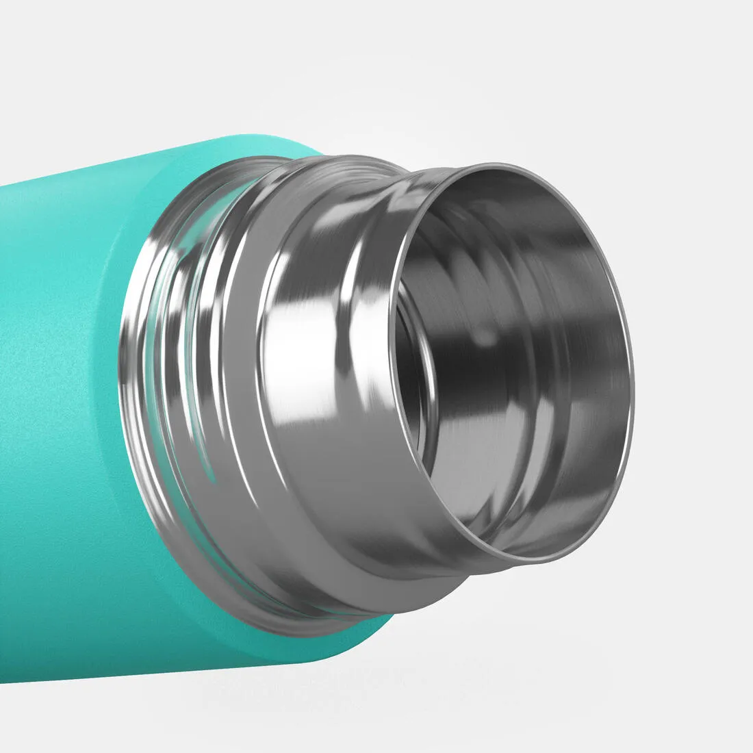 Stainless steel 0.7 L insulated bottle with cup for hiking - metal