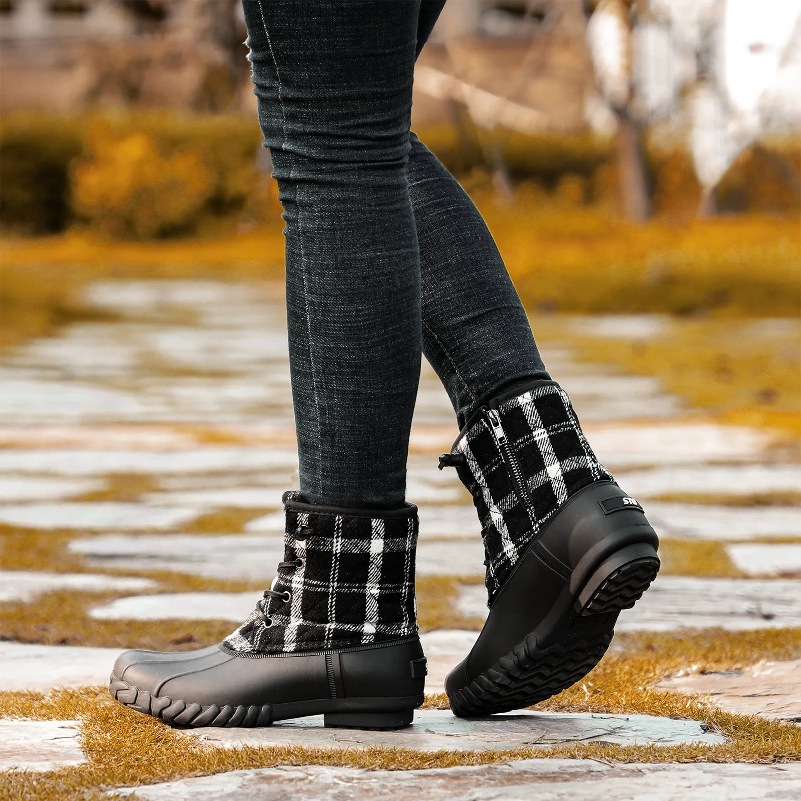 STQ Duck Boots for Women Waterproof Winter Boots Quilted Snow Boots