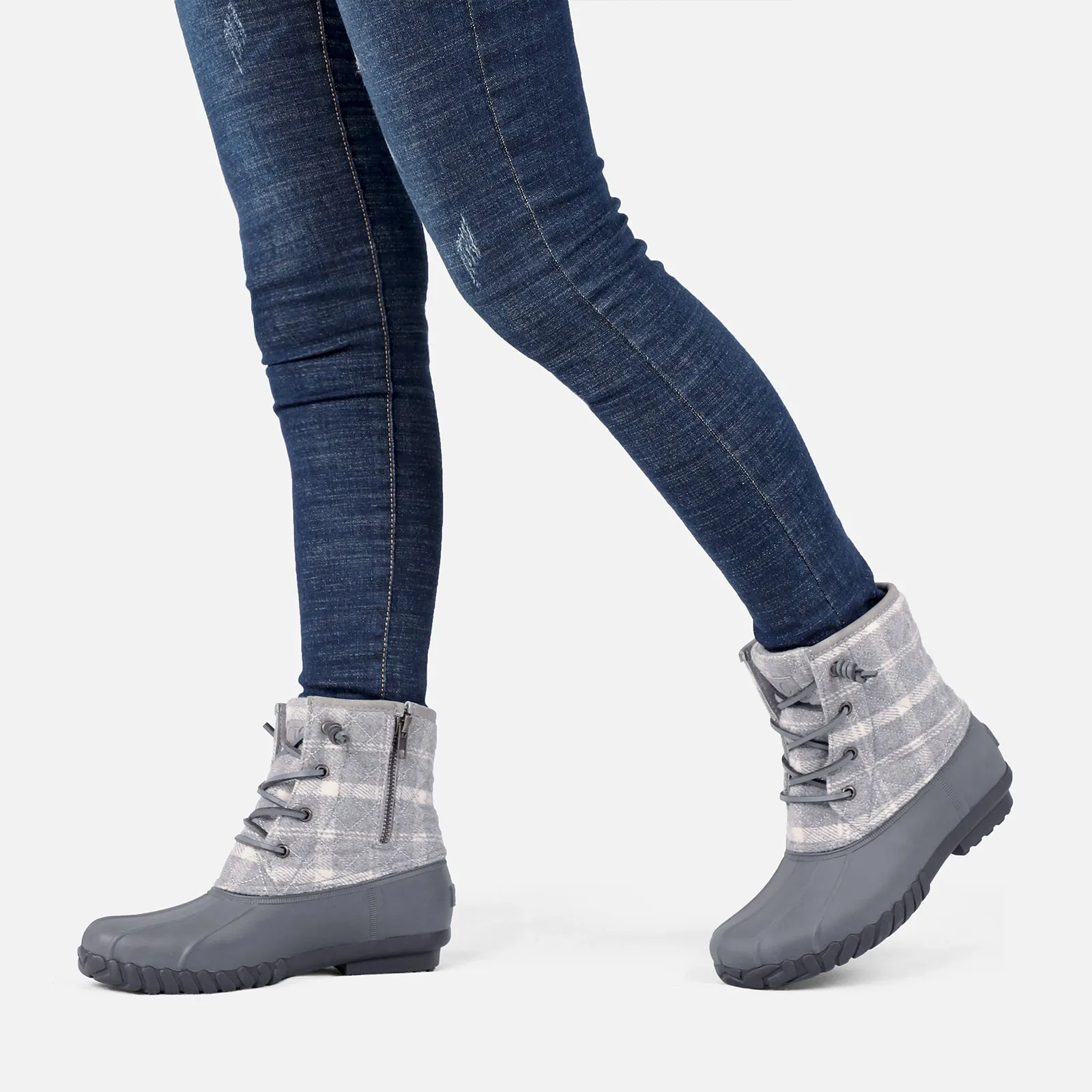 STQ Duck Boots for Women Waterproof Winter Boots Quilted Snow Boots