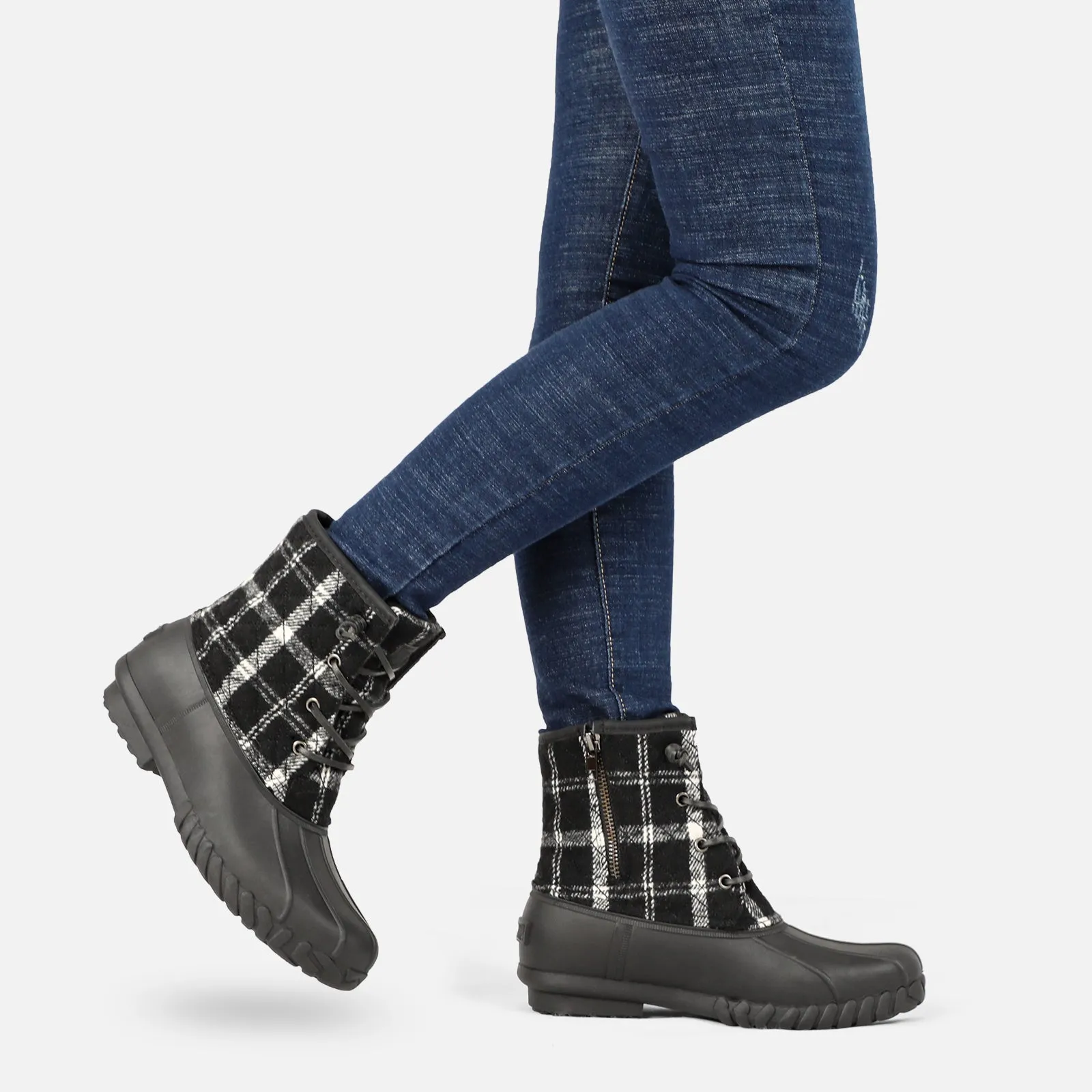 STQ Duck Boots for Women Waterproof Winter Boots Quilted Snow Boots