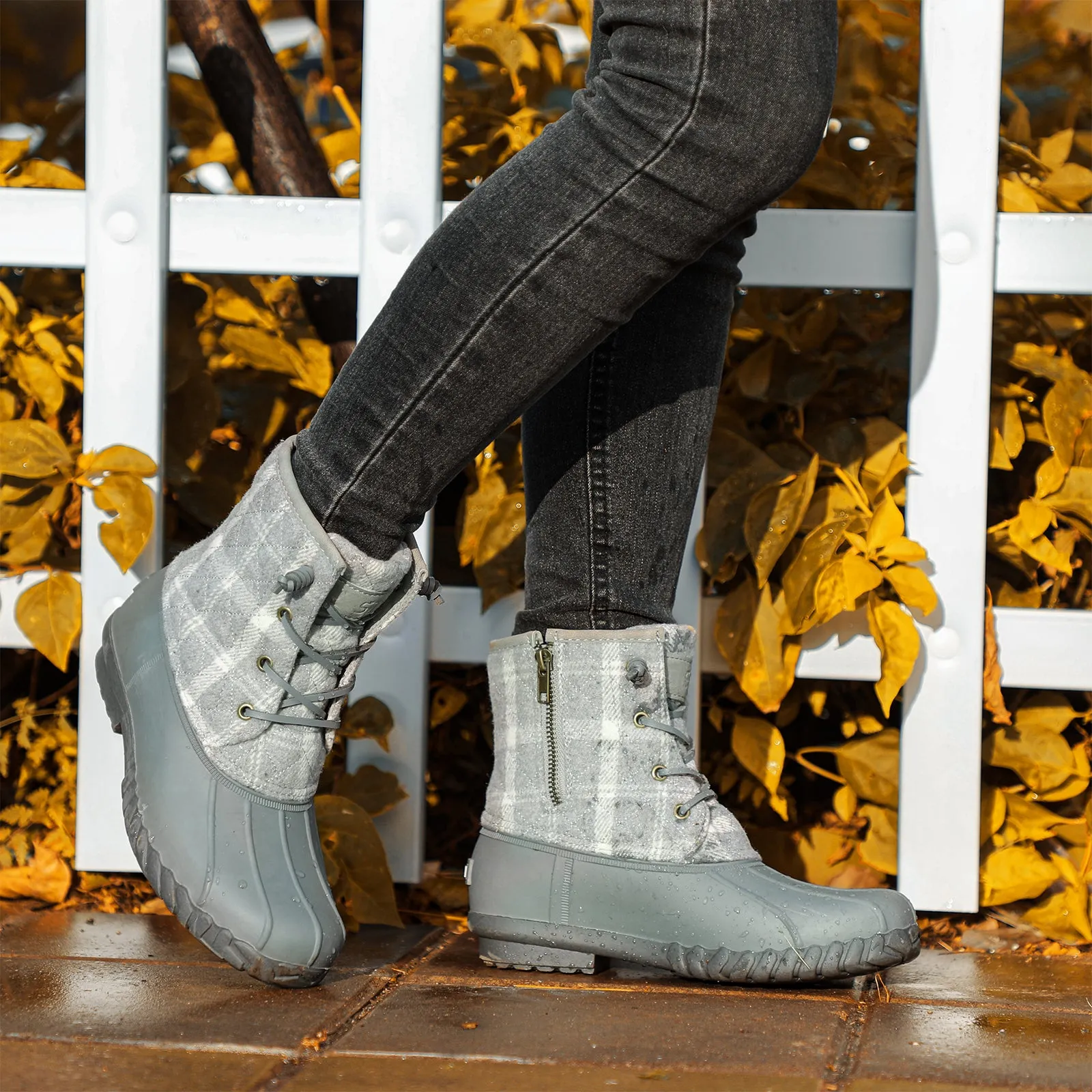 STQ Duck Boots for Women Waterproof Winter Boots Quilted Snow Boots