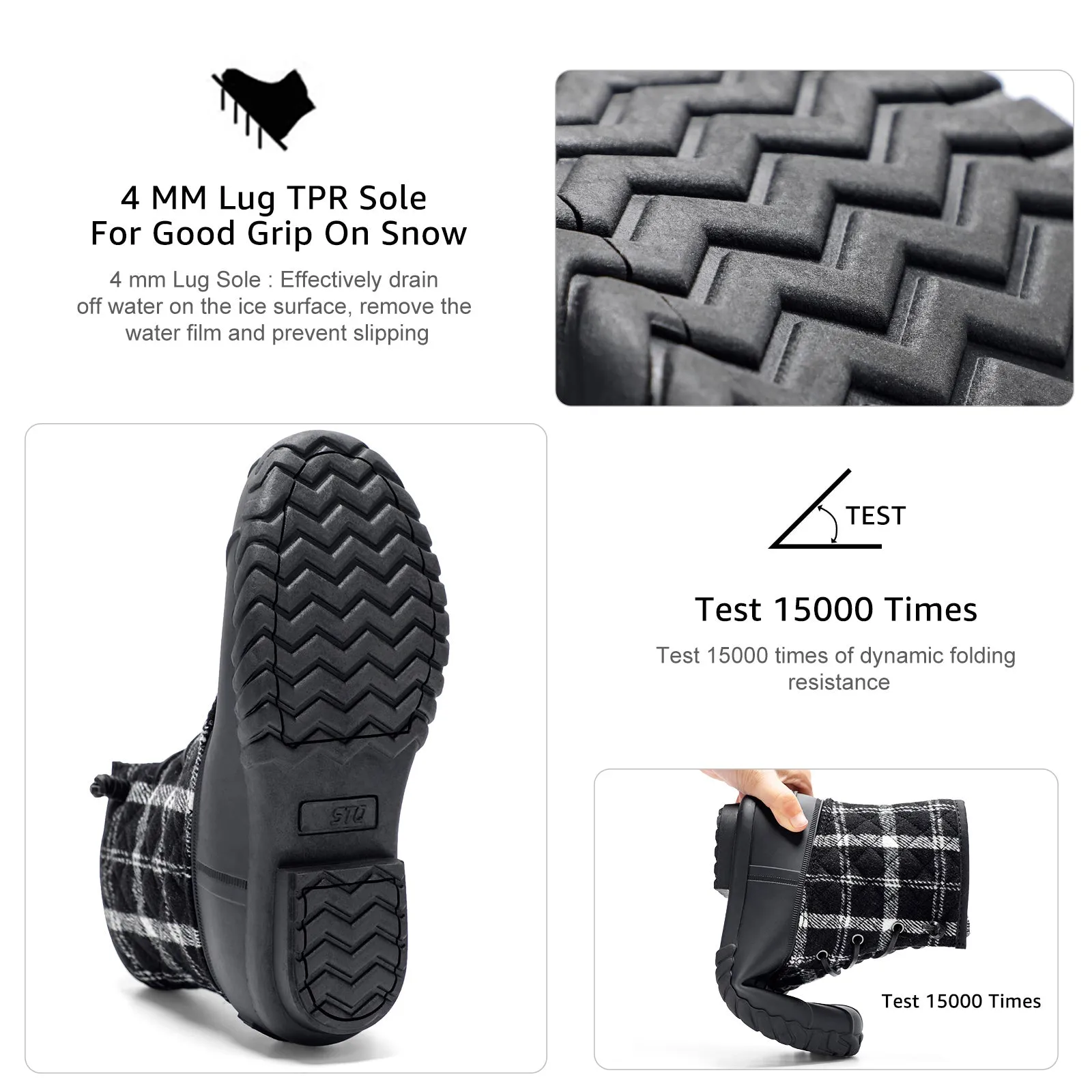 STQ Duck Boots for Women Waterproof Winter Boots Quilted Snow Boots