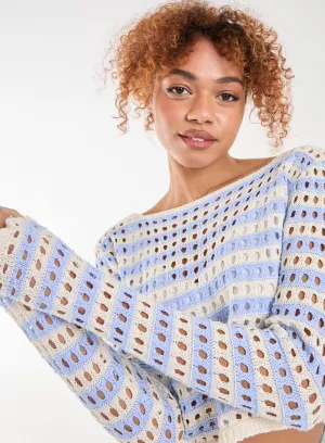 Striped Crochet Jumper