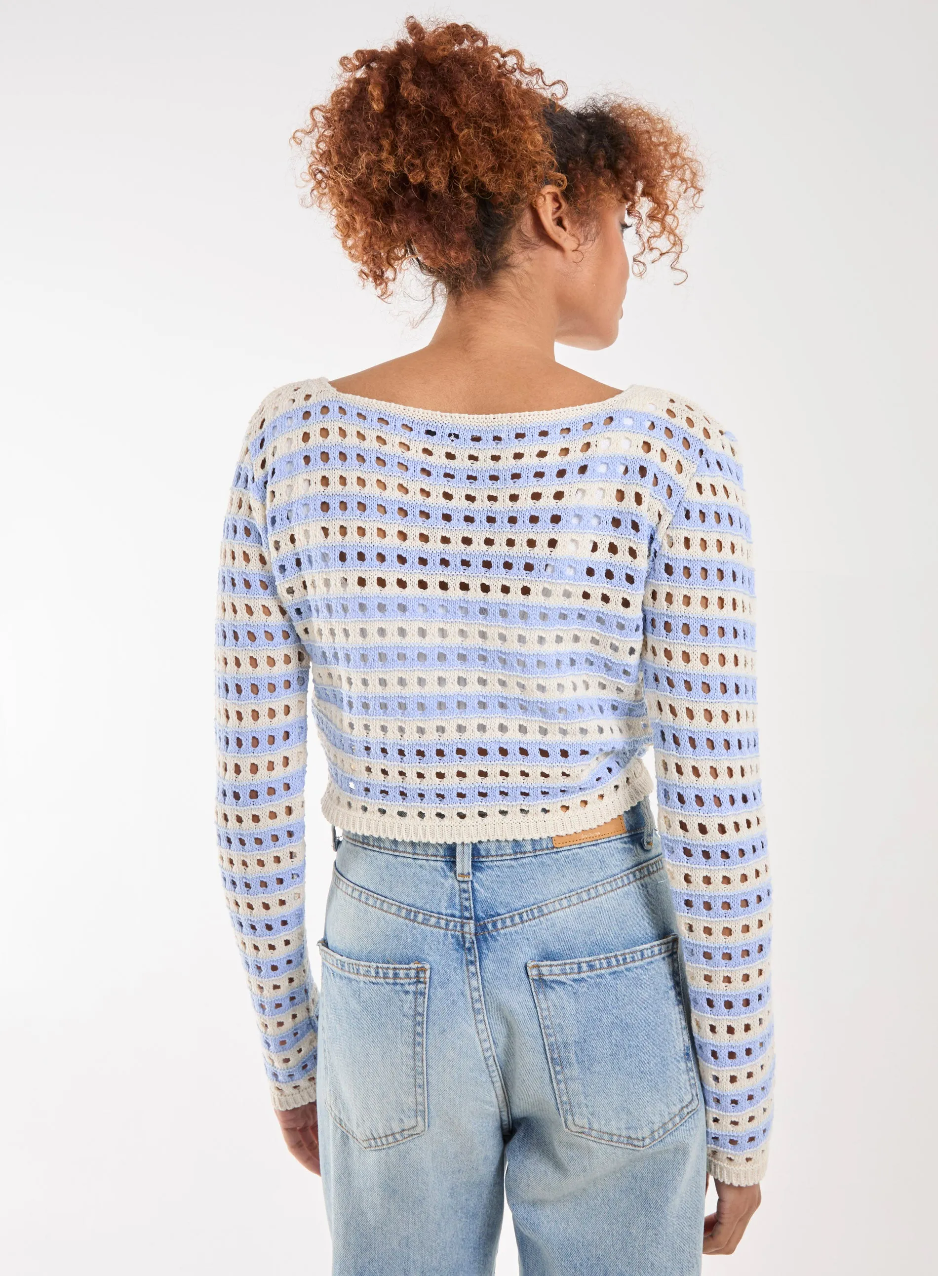 Striped Crochet Jumper