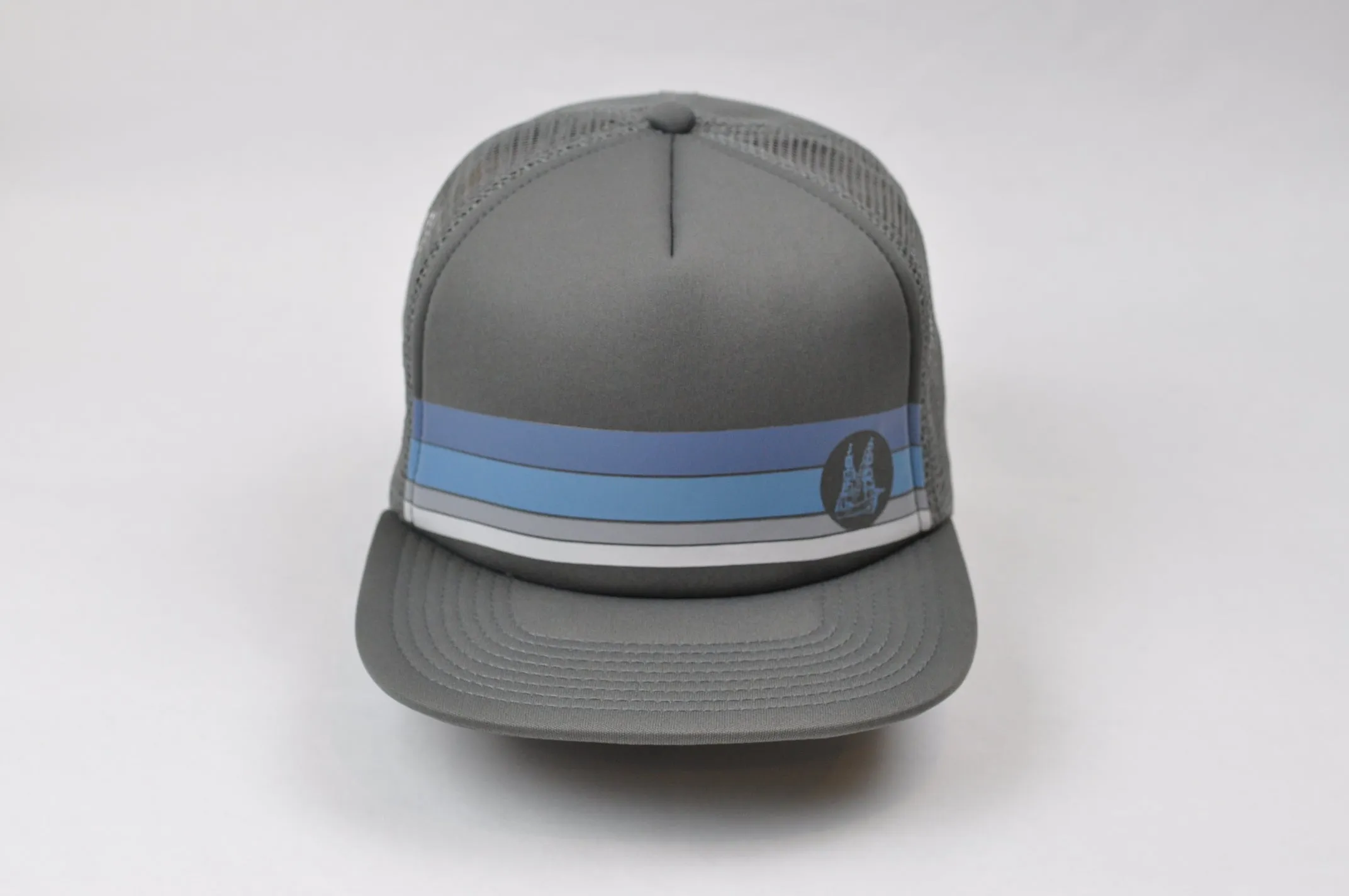 STRIPED GRAY TRUCKER