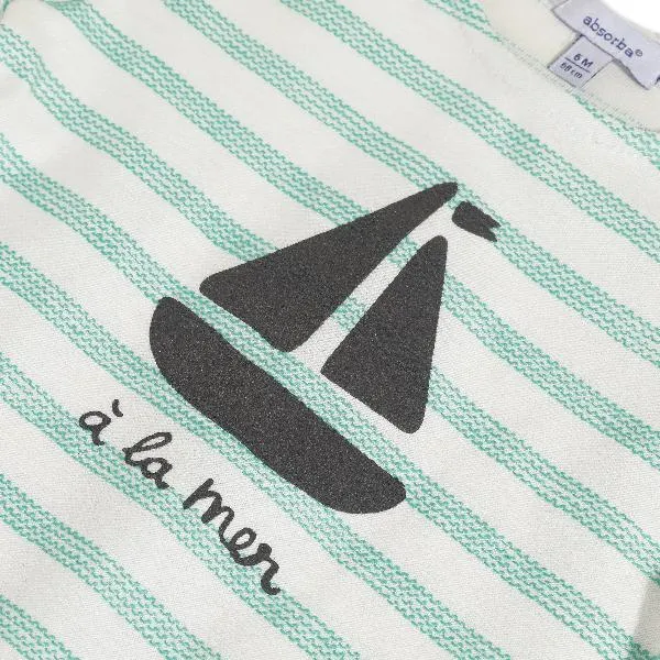 Striped Green Boat T-shirt
