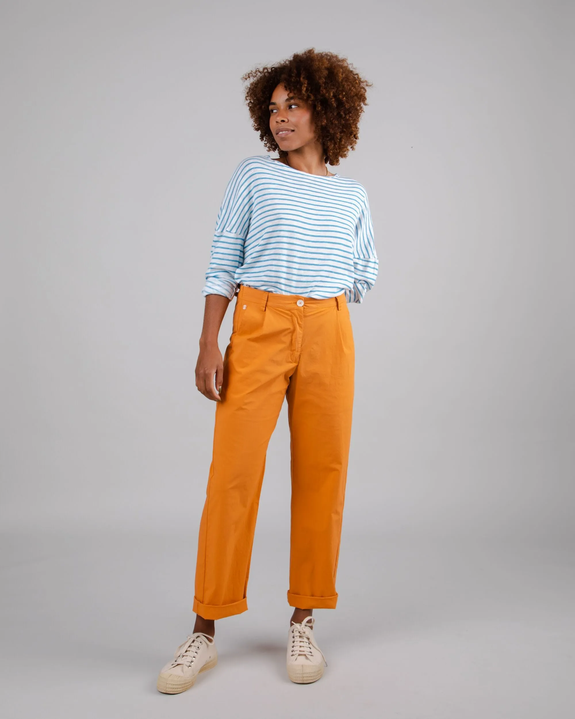 Stripes Fine Knit Sweater Blue