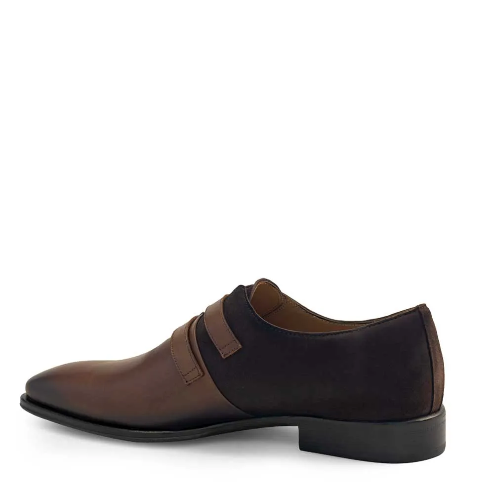 Suede/Leather Double Monk Strap